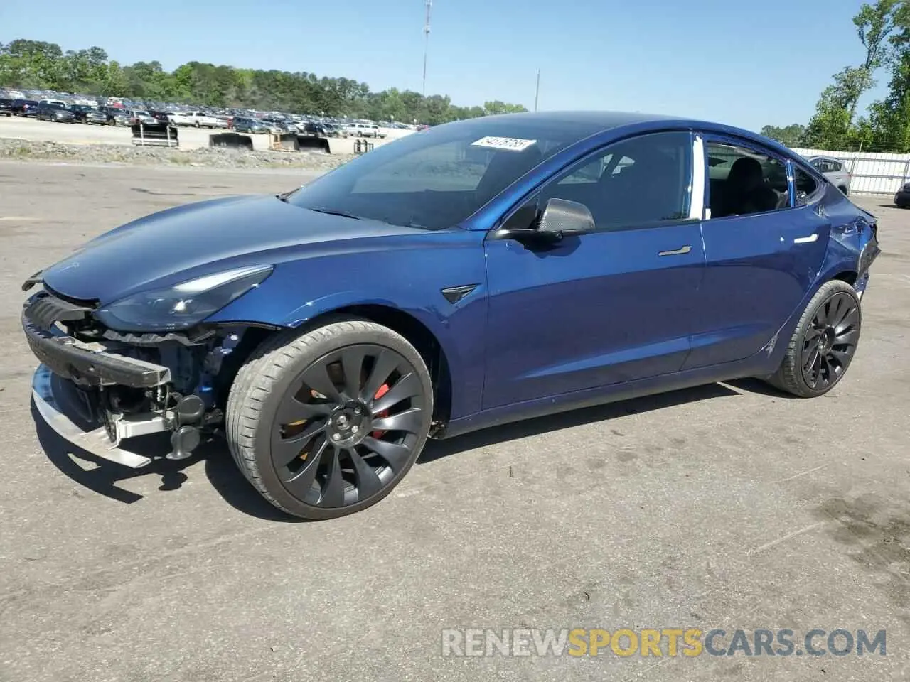 1 Photograph of a damaged car 5YJ3E1ECXNF261118 TESLA MODEL 3 2022