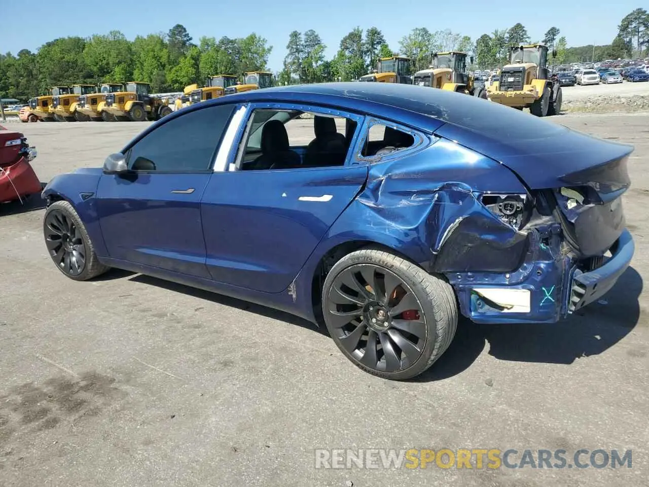 2 Photograph of a damaged car 5YJ3E1ECXNF261118 TESLA MODEL 3 2022