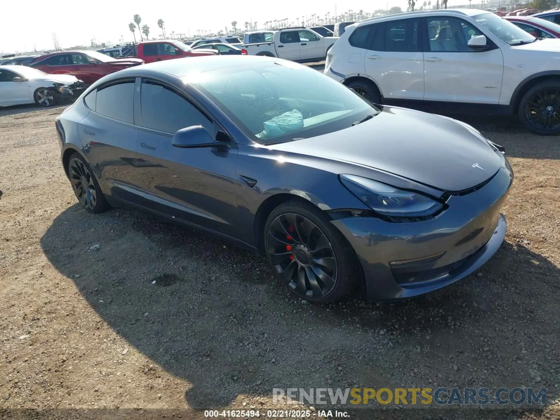 1 Photograph of a damaged car 5YJ3E1ECXNF264830 TESLA MODEL 3 2022