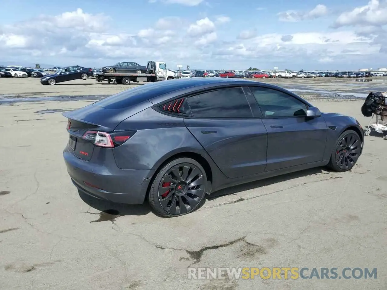 3 Photograph of a damaged car 5YJ3E1ECXNF266805 TESLA MODEL 3 2022