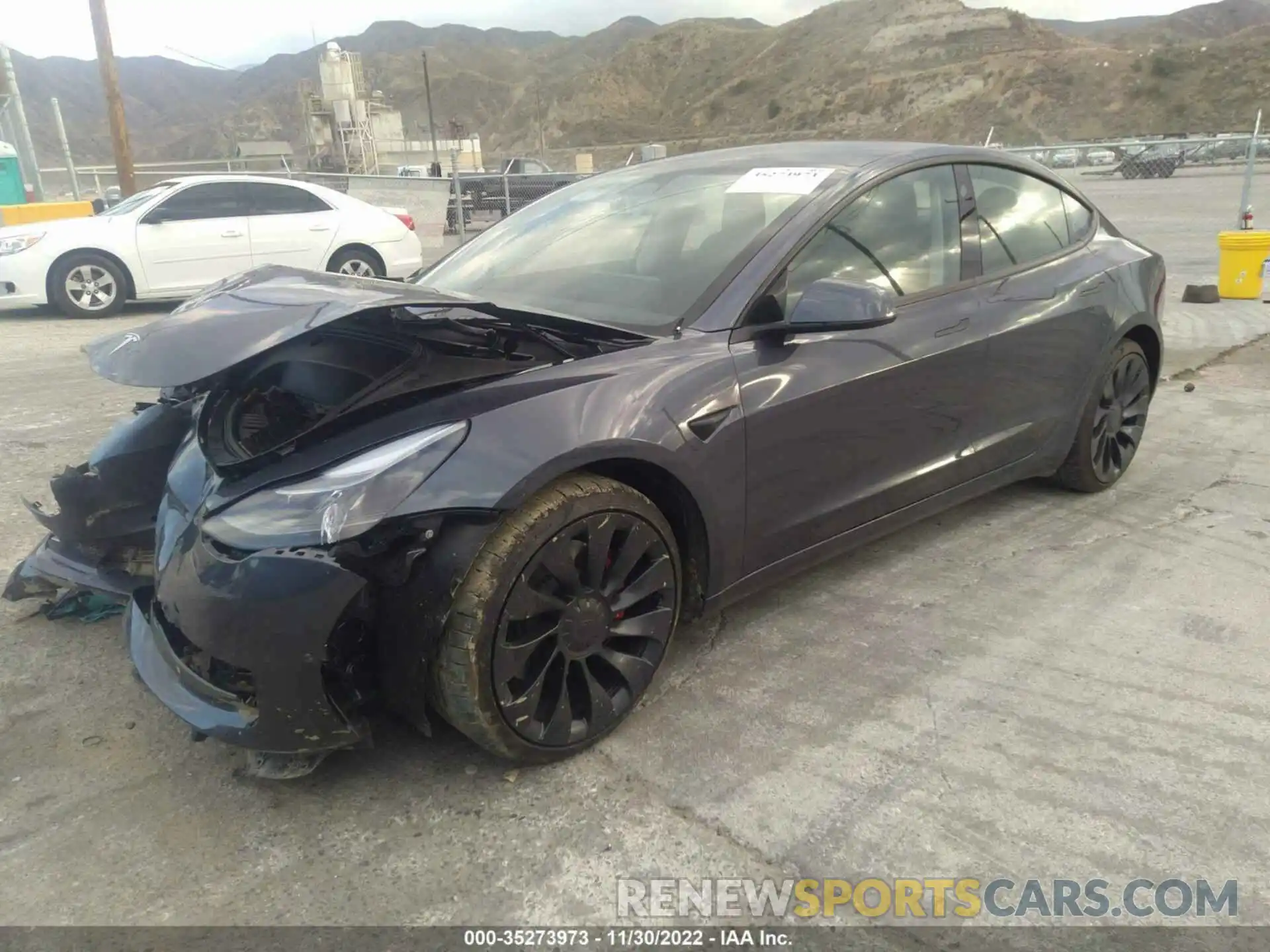 2 Photograph of a damaged car 5YJ3E1ECXNF294877 TESLA MODEL 3 2022