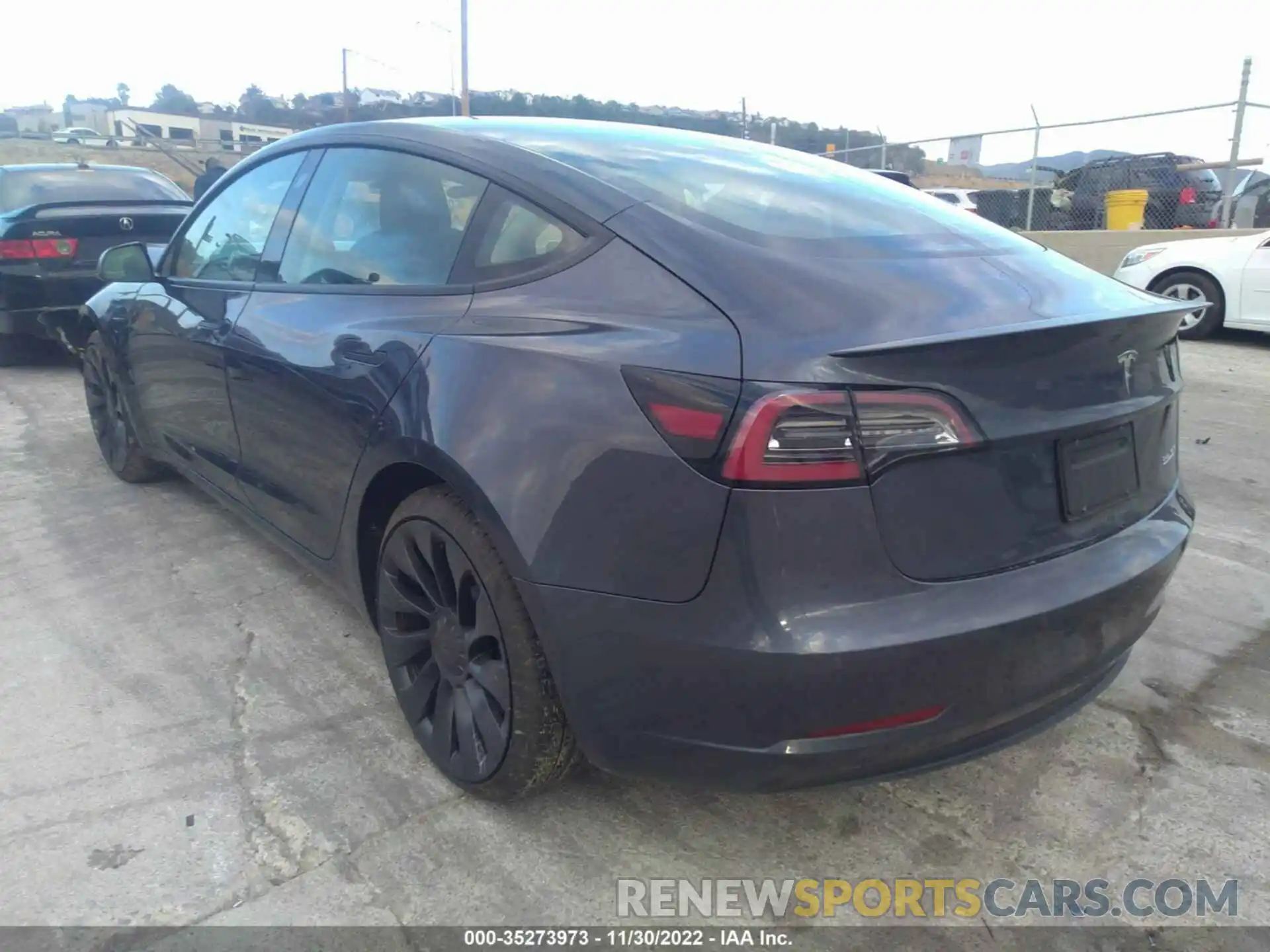 3 Photograph of a damaged car 5YJ3E1ECXNF294877 TESLA MODEL 3 2022