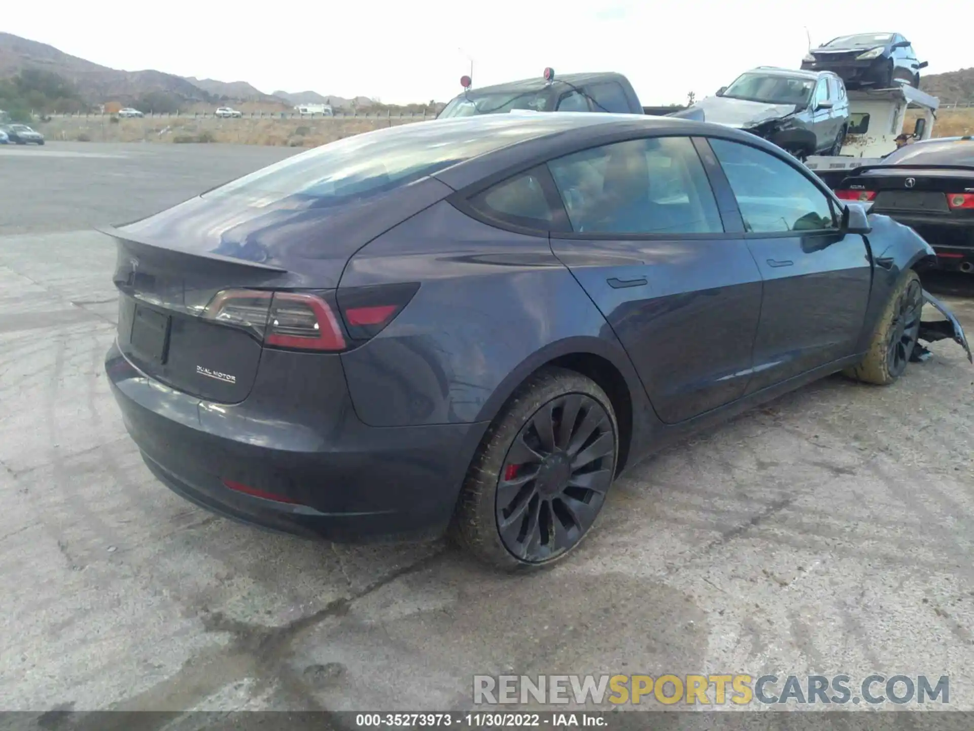 4 Photograph of a damaged car 5YJ3E1ECXNF294877 TESLA MODEL 3 2022