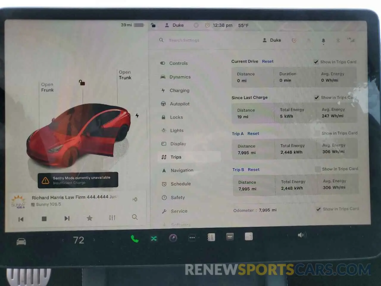9 Photograph of a damaged car 5YJ3E1ECXNF295947 TESLA MODEL 3 2022