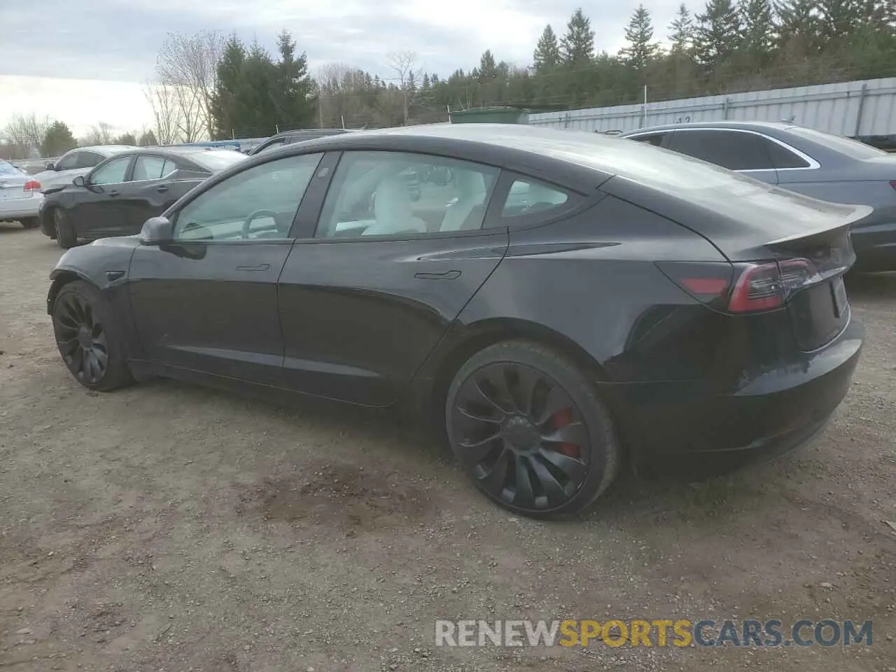 2 Photograph of a damaged car 5YJ3E1ECXNF308535 TESLA MODEL 3 2022