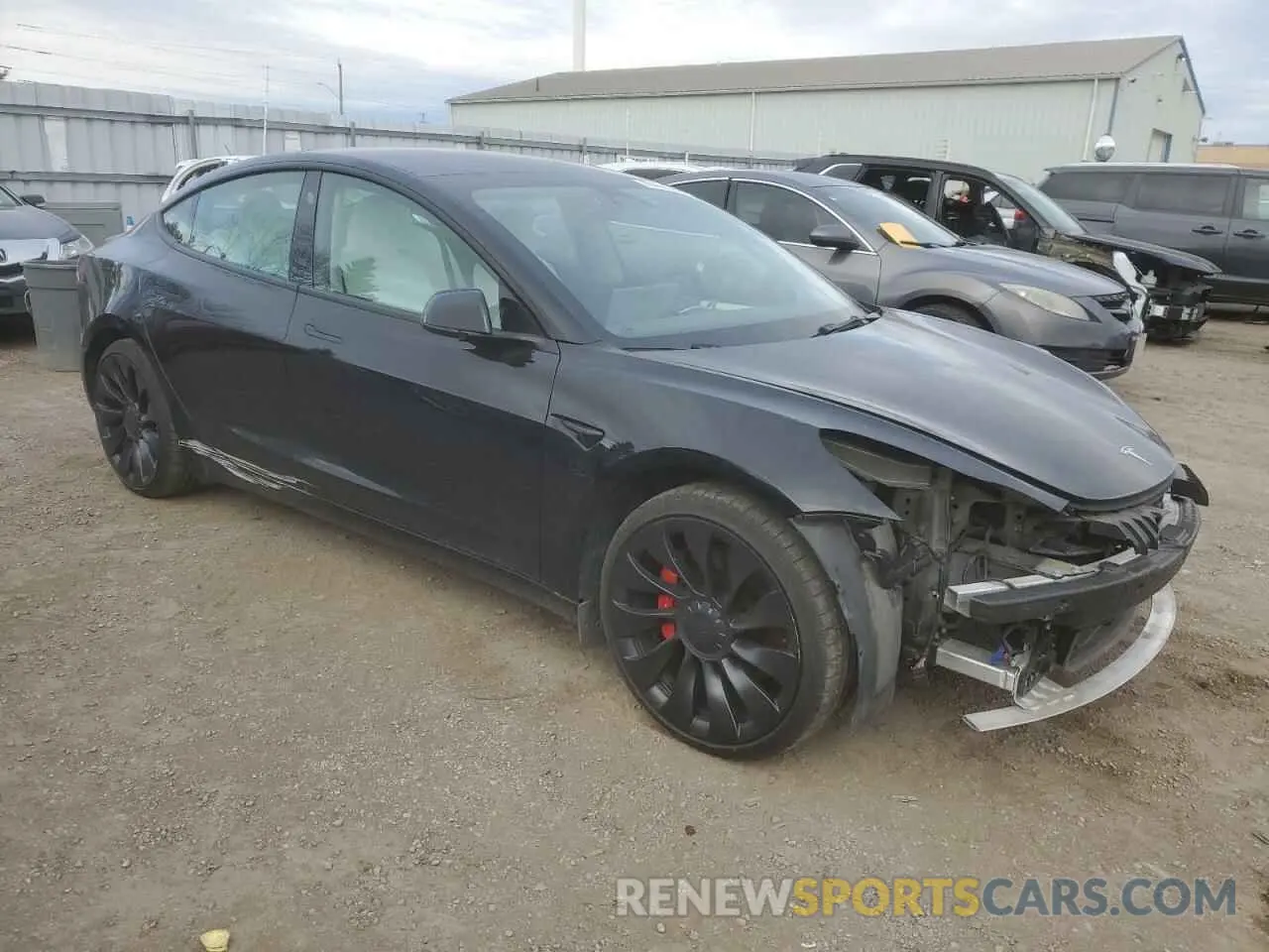 4 Photograph of a damaged car 5YJ3E1ECXNF308535 TESLA MODEL 3 2022