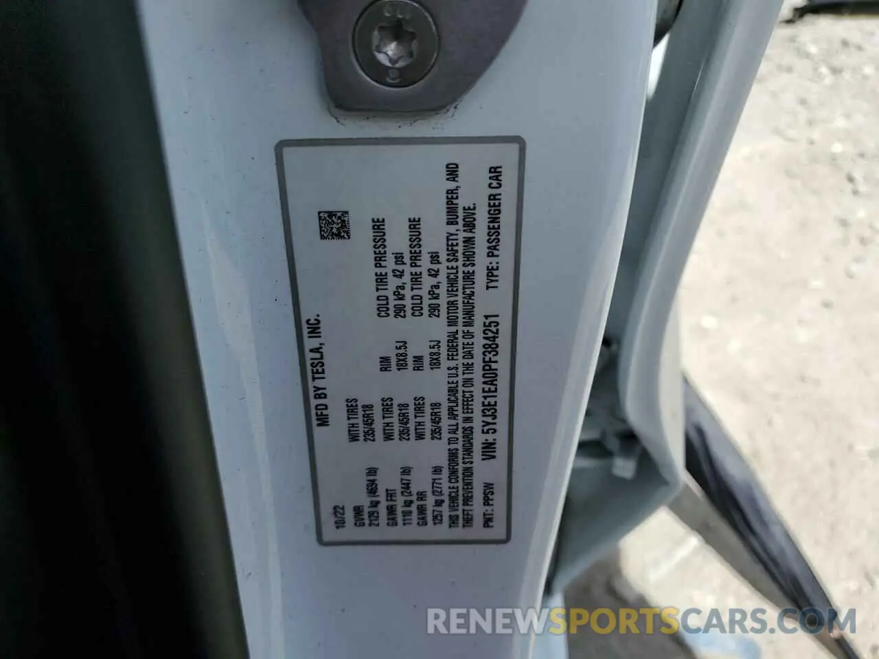 13 Photograph of a damaged car 5YJ3E1EA0PF384251 TESLA MODEL 3 2023