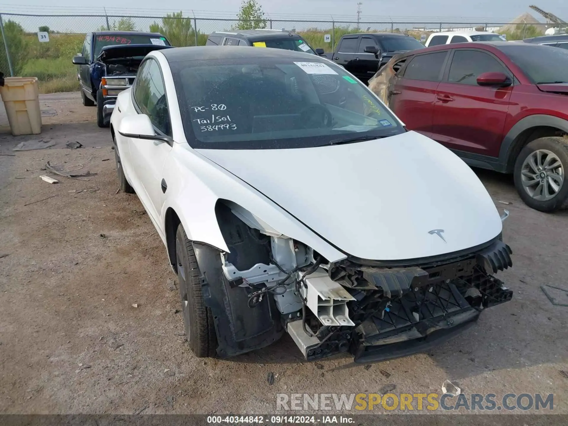 1 Photograph of a damaged car 5YJ3E1EA0PF384993 TESLA MODEL 3 2023