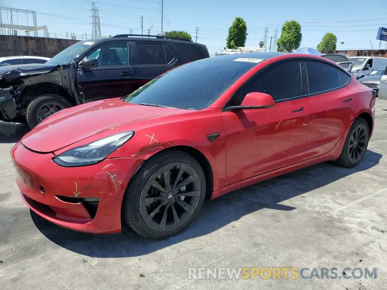 1 Photograph of a damaged car 5YJ3E1EA0PF412405 TESLA MODEL 3 2023