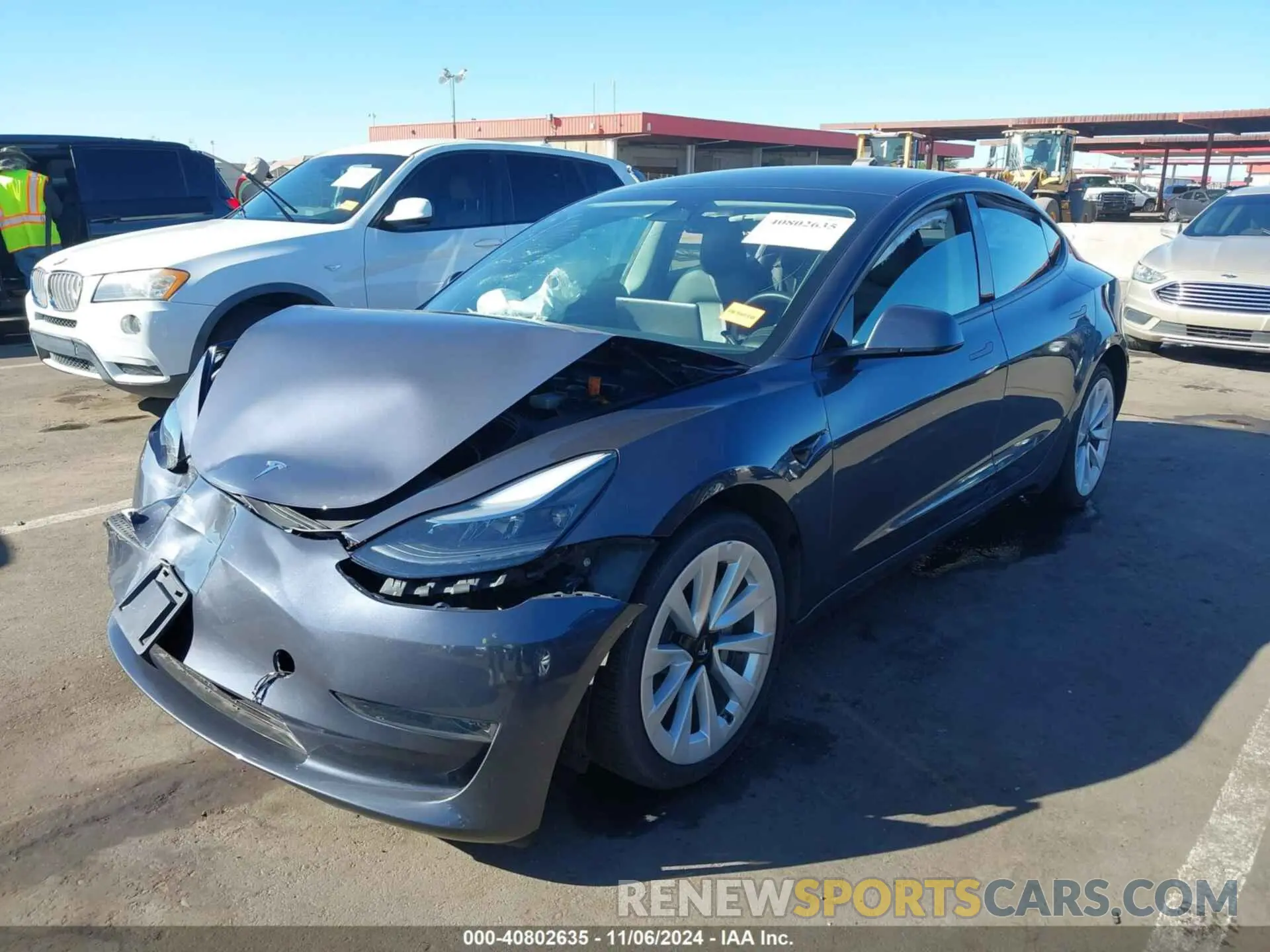2 Photograph of a damaged car 5YJ3E1EA0PF454573 TESLA MODEL 3 2023