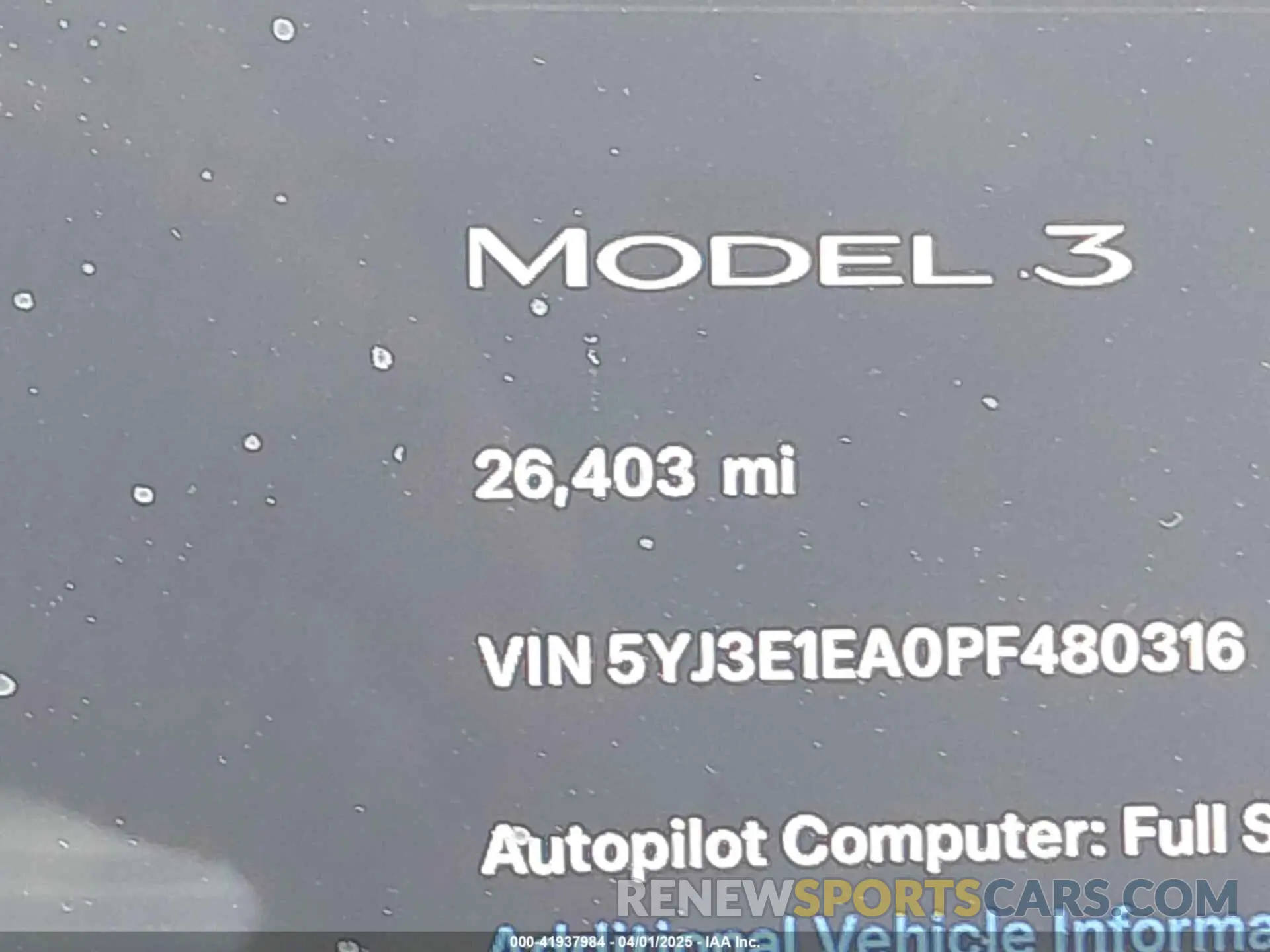 15 Photograph of a damaged car 5YJ3E1EA0PF480316 TESLA MODEL 3 2023