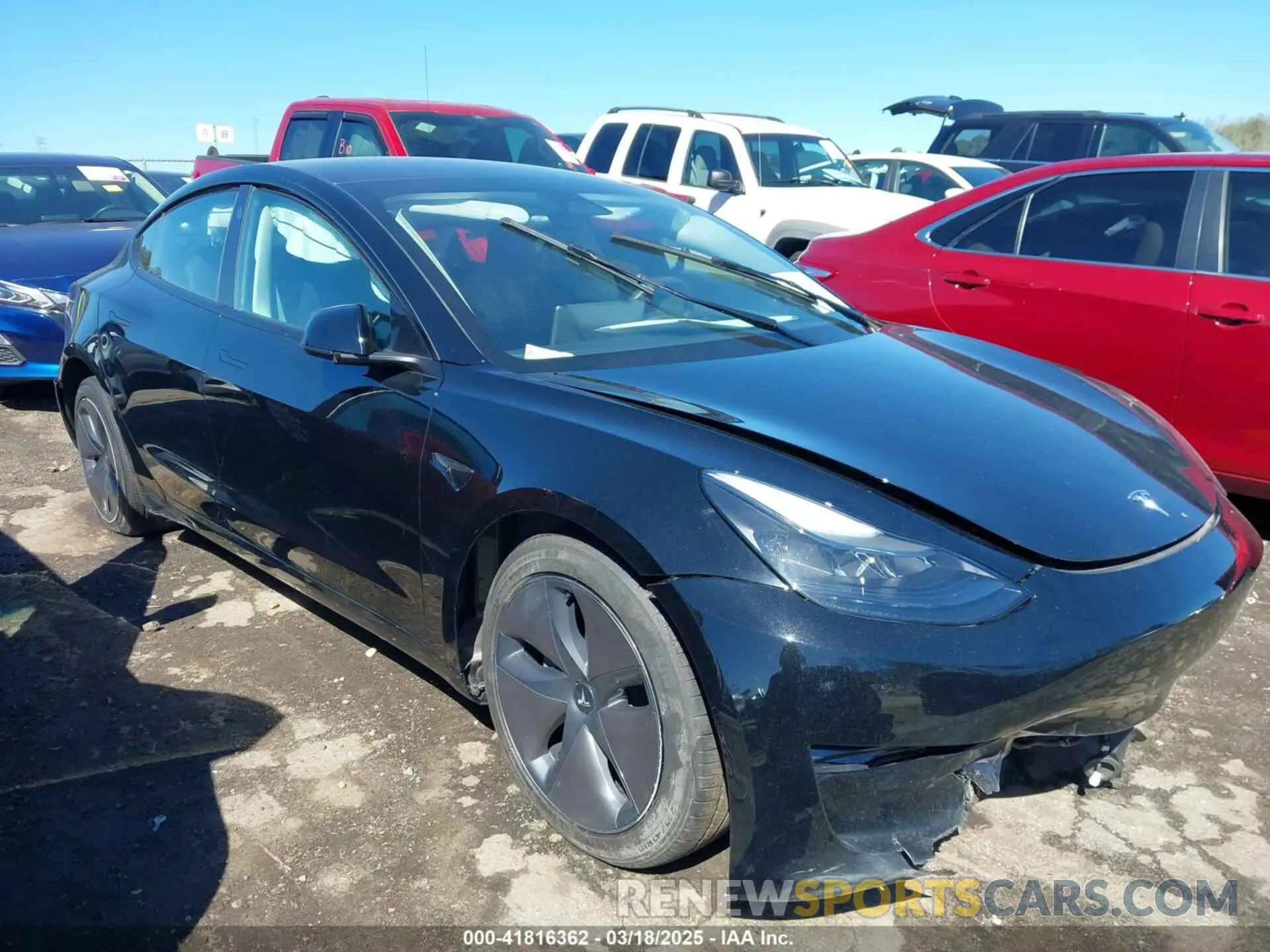 1 Photograph of a damaged car 5YJ3E1EA0PF546332 TESLA MODEL 3 2023