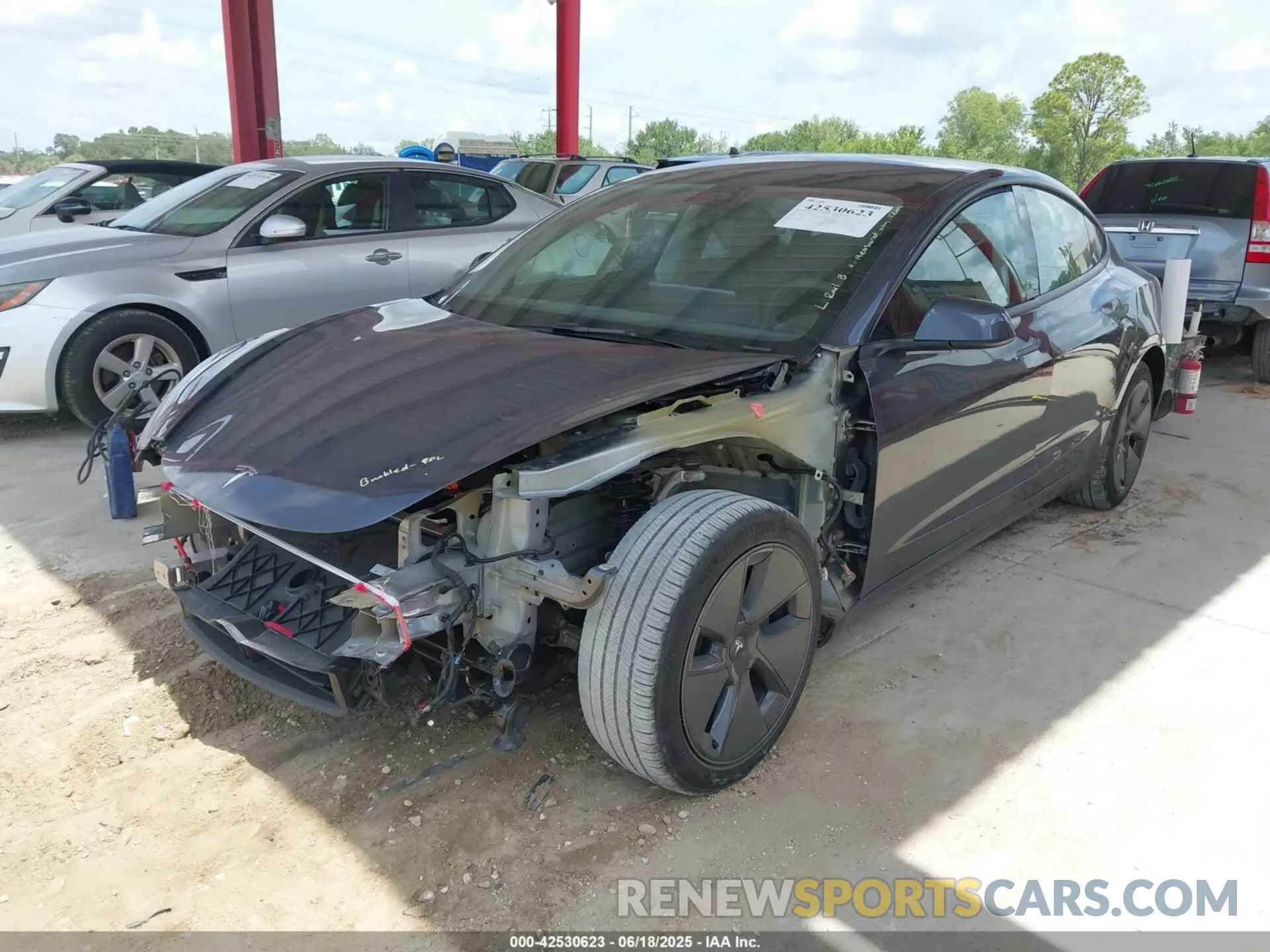 2 Photograph of a damaged car 5YJ3E1EA0PF555919 TESLA MODEL 3 2023
