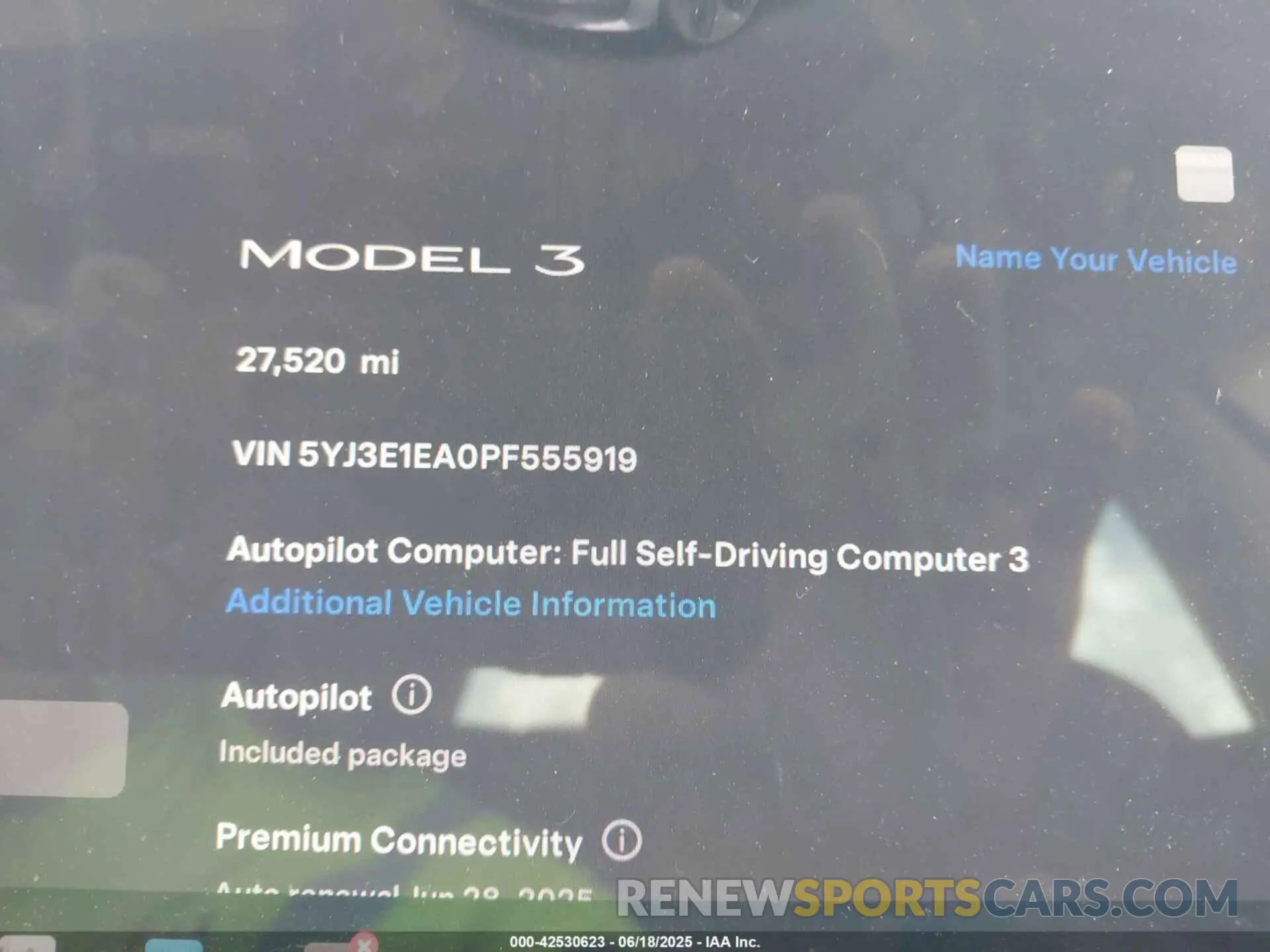 7 Photograph of a damaged car 5YJ3E1EA0PF555919 TESLA MODEL 3 2023