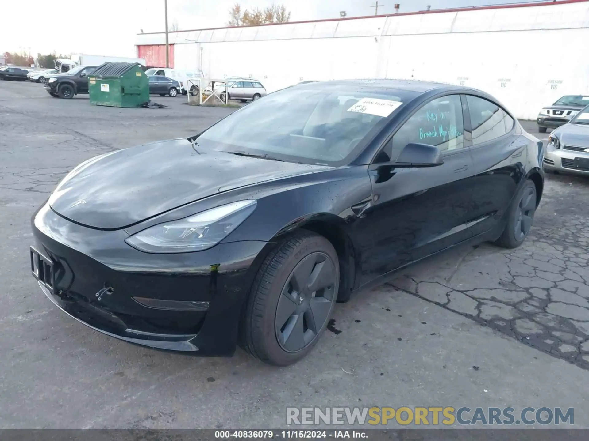 2 Photograph of a damaged car 5YJ3E1EA0PF560814 TESLA MODEL 3 2023