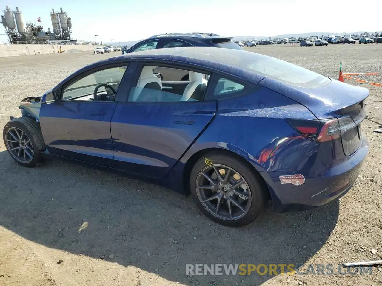 2 Photograph of a damaged car 5YJ3E1EA0PF574292 TESLA MODEL 3 2023