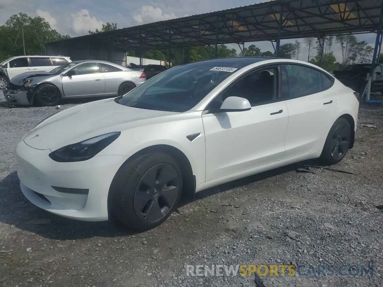 1 Photograph of a damaged car 5YJ3E1EA0PF584093 TESLA MODEL 3 2023