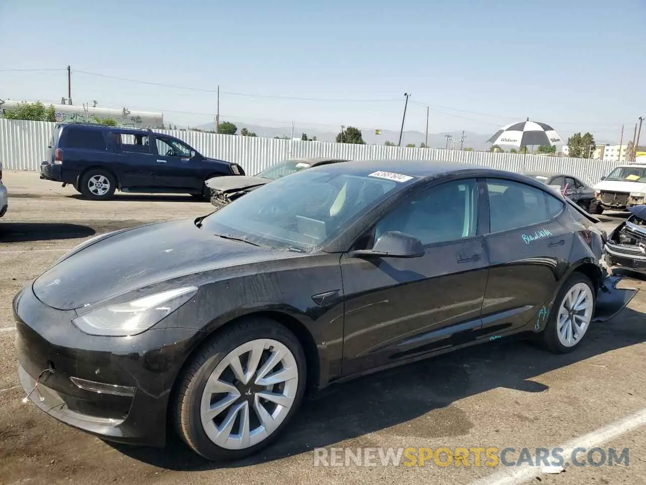 1 Photograph of a damaged car 5YJ3E1EA0PF585020 TESLA MODEL 3 2023