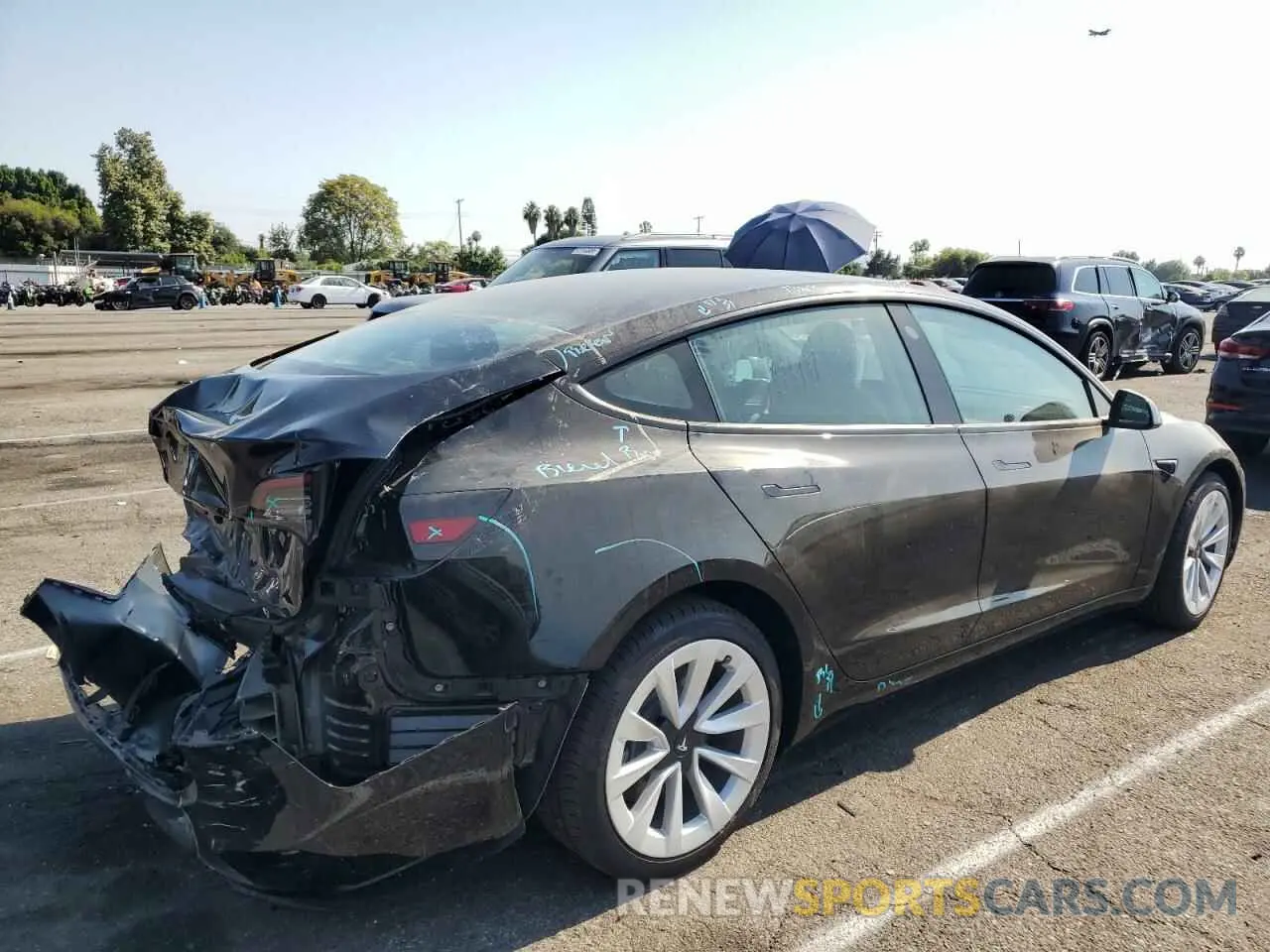 3 Photograph of a damaged car 5YJ3E1EA0PF585020 TESLA MODEL 3 2023