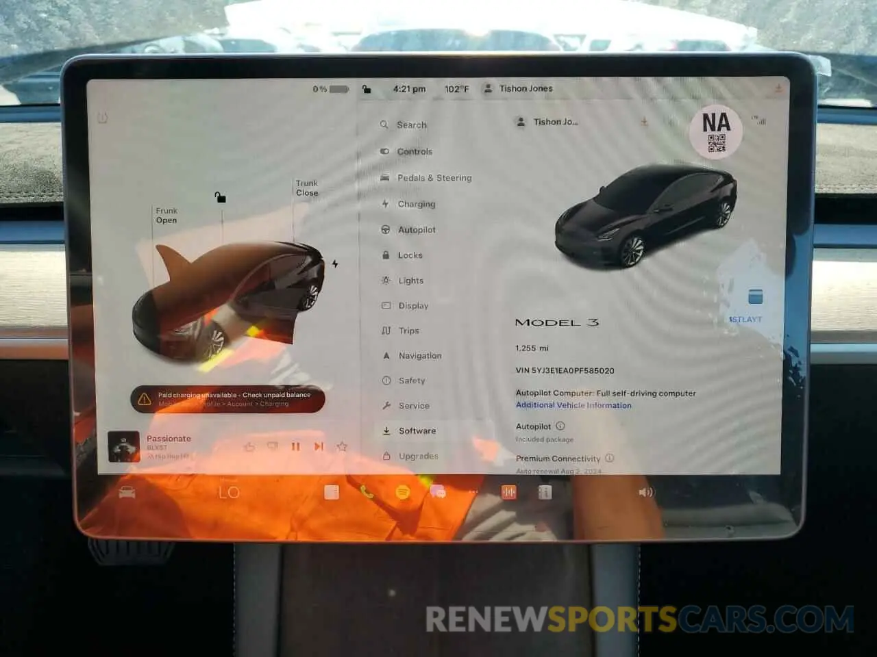 9 Photograph of a damaged car 5YJ3E1EA0PF585020 TESLA MODEL 3 2023