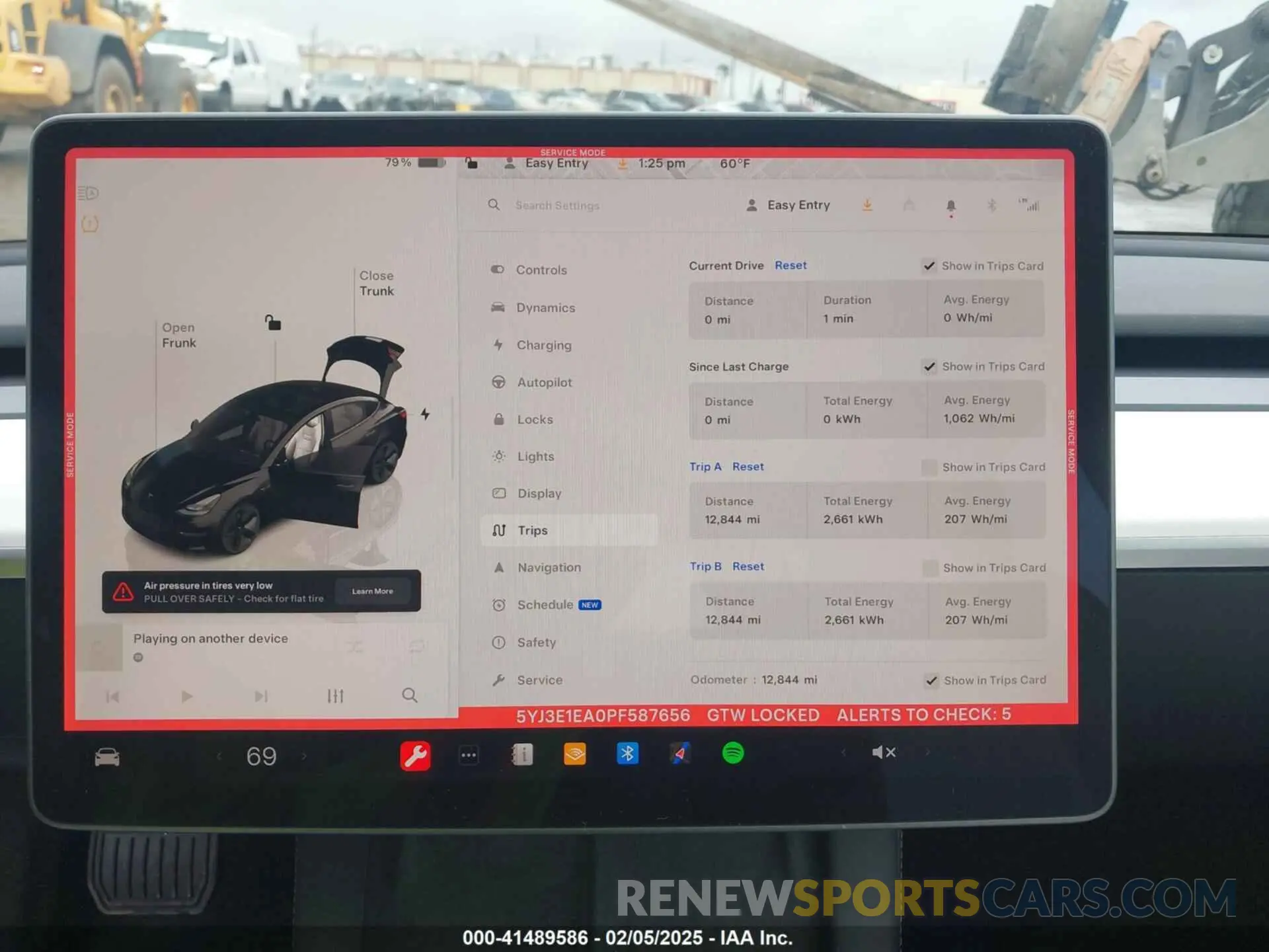 7 Photograph of a damaged car 5YJ3E1EA0PF587656 TESLA MODEL 3 2023