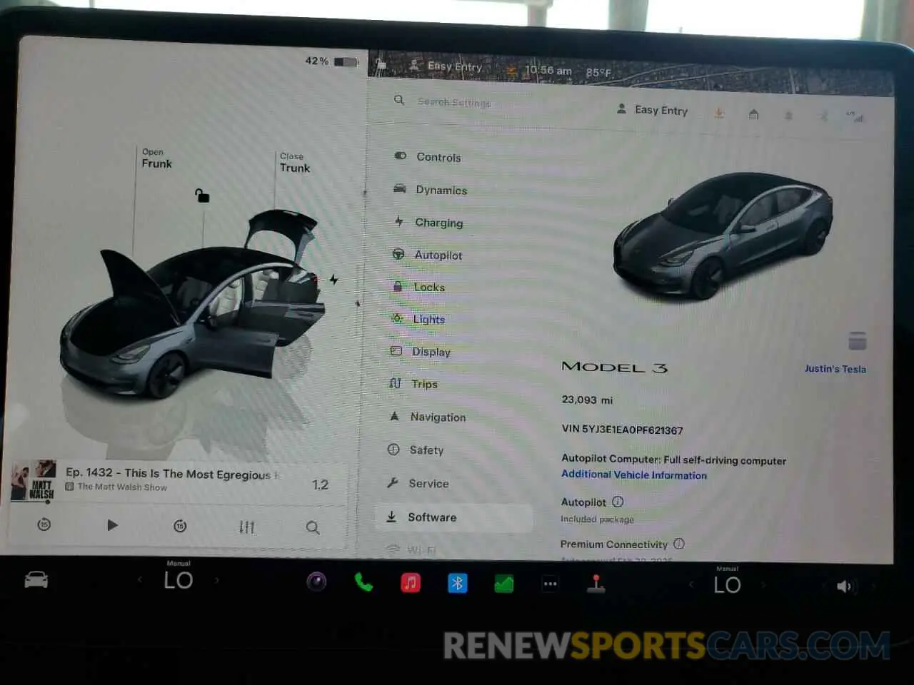 9 Photograph of a damaged car 5YJ3E1EA0PF621367 TESLA MODEL 3 2023