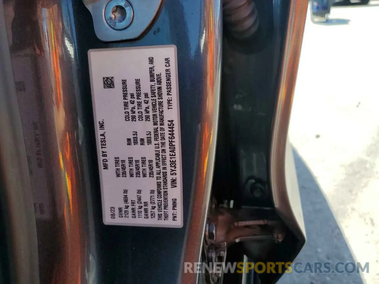 12 Photograph of a damaged car 5YJ3E1EA0PF644454 TESLA MODEL 3 2023