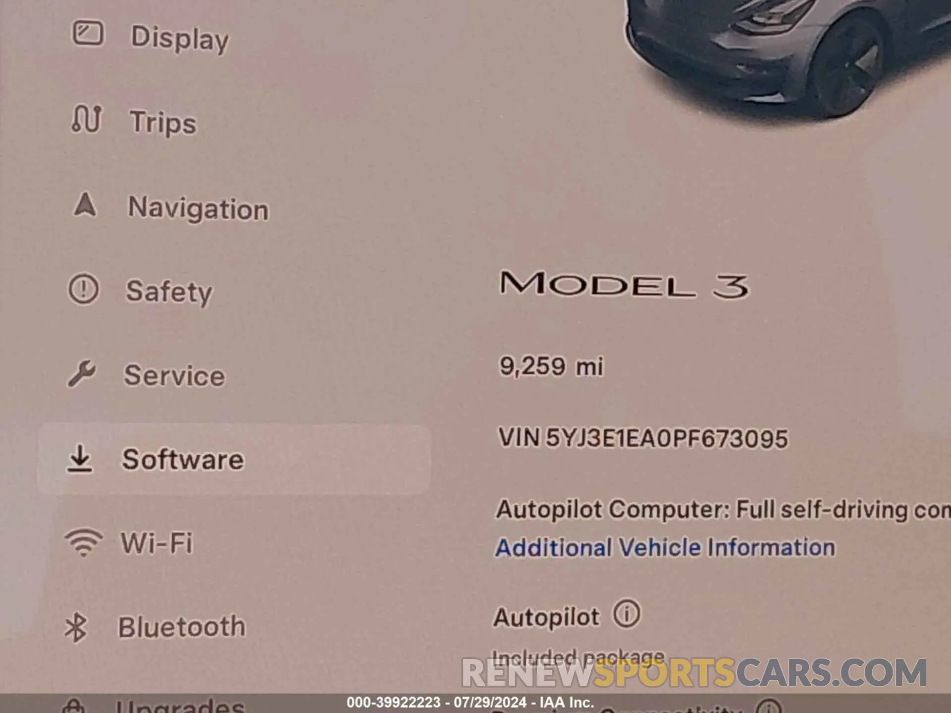 14 Photograph of a damaged car 5YJ3E1EA0PF673095 TESLA MODEL 3 2023