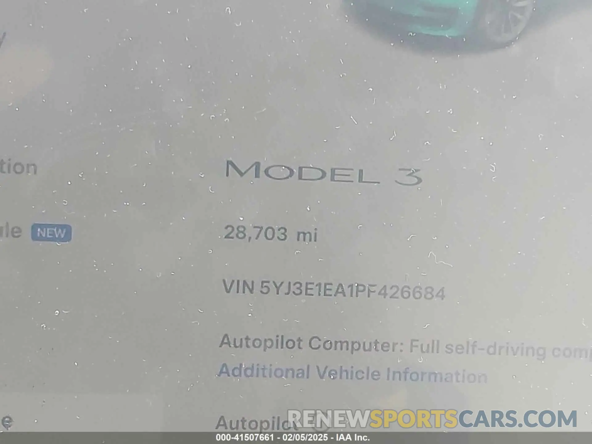 14 Photograph of a damaged car 5YJ3E1EA1PF426684 TESLA MODEL 3 2023