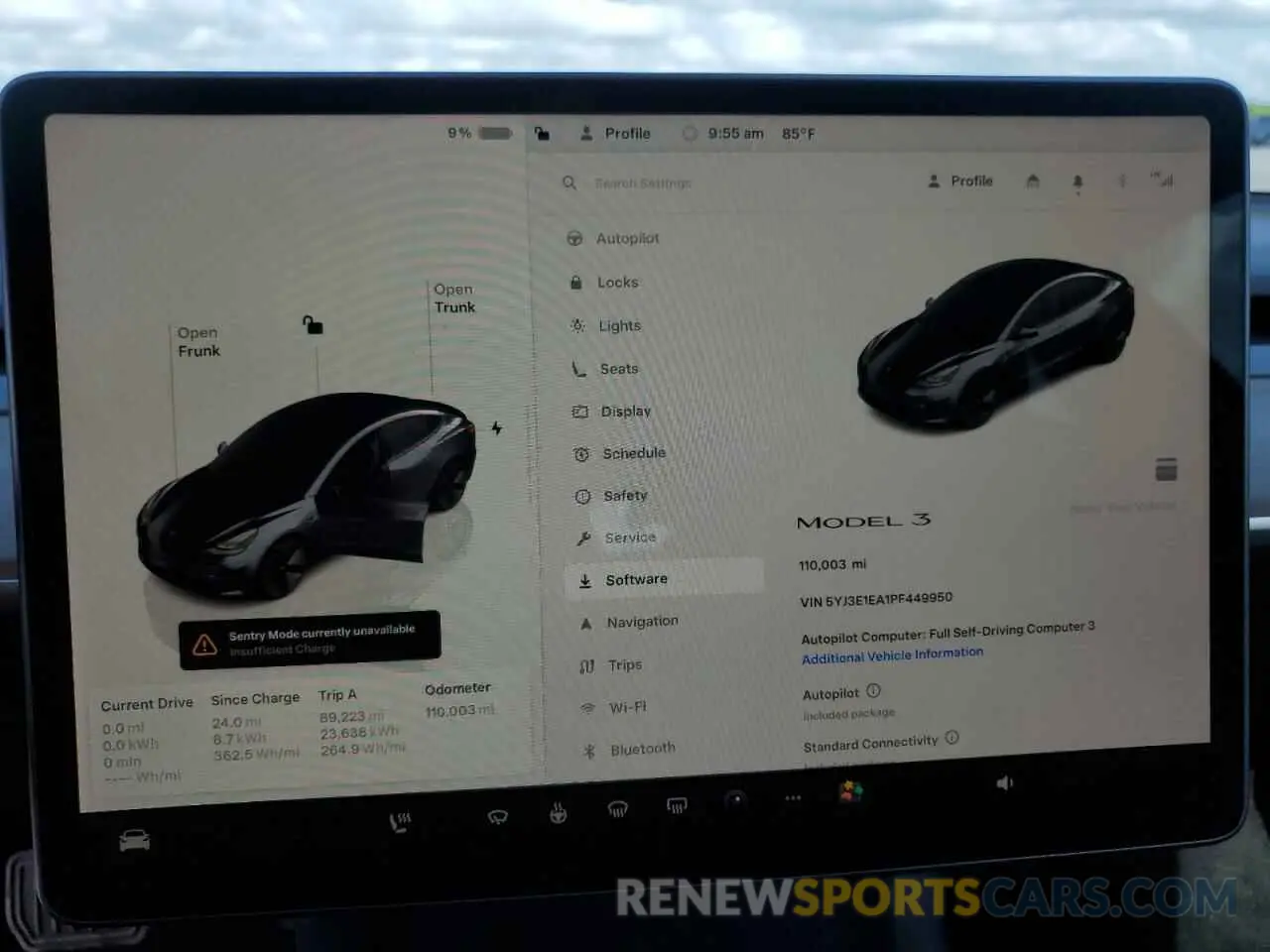 9 Photograph of a damaged car 5YJ3E1EA1PF449950 TESLA MODEL 3 2023