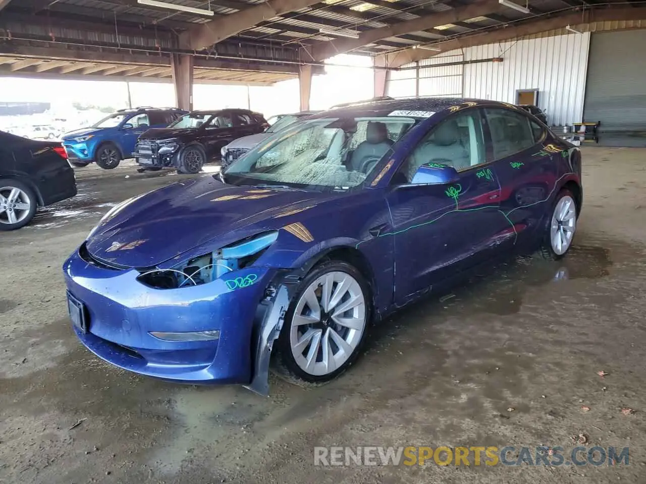 1 Photograph of a damaged car 5YJ3E1EA1PF451472 TESLA MODEL 3 2023
