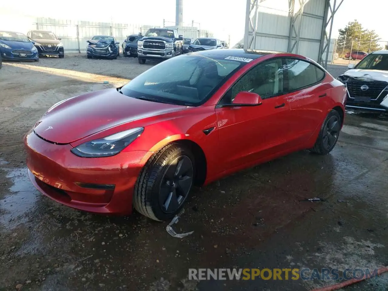 1 Photograph of a damaged car 5YJ3E1EA1PF452847 TESLA MODEL 3 2023