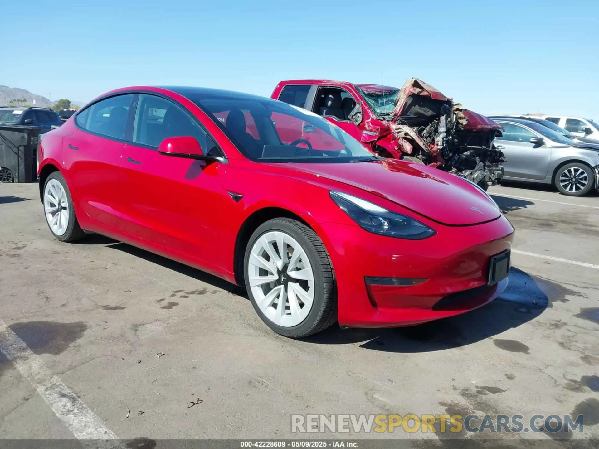 1 Photograph of a damaged car 5YJ3E1EA1PF456185 TESLA MODEL 3 2023