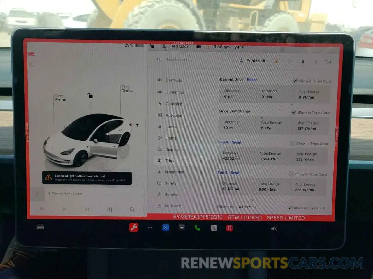 9 Photograph of a damaged car 5YJ3E1EA1PF513310 TESLA MODEL 3 2023