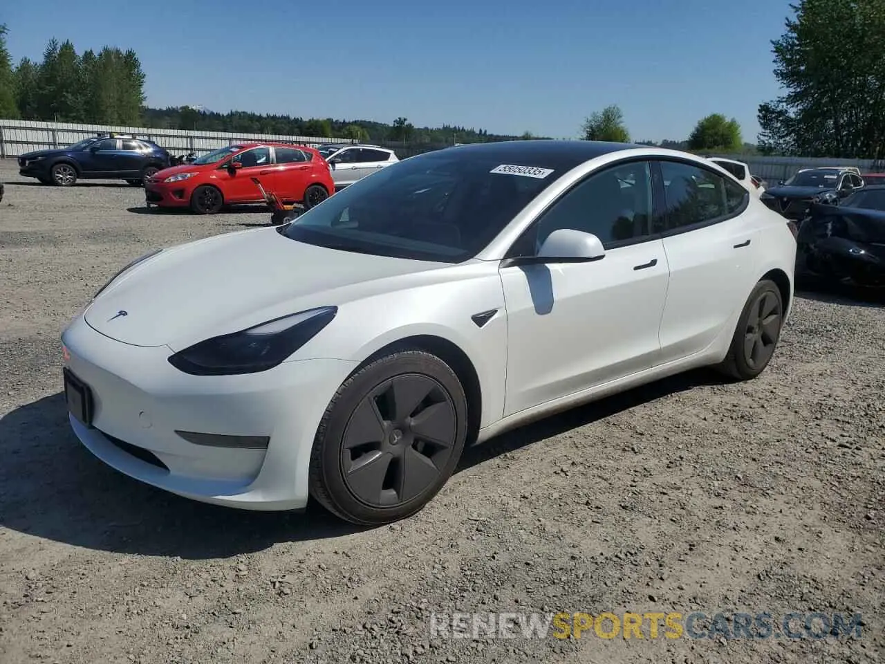1 Photograph of a damaged car 5YJ3E1EA1PF542001 TESLA MODEL 3 2023