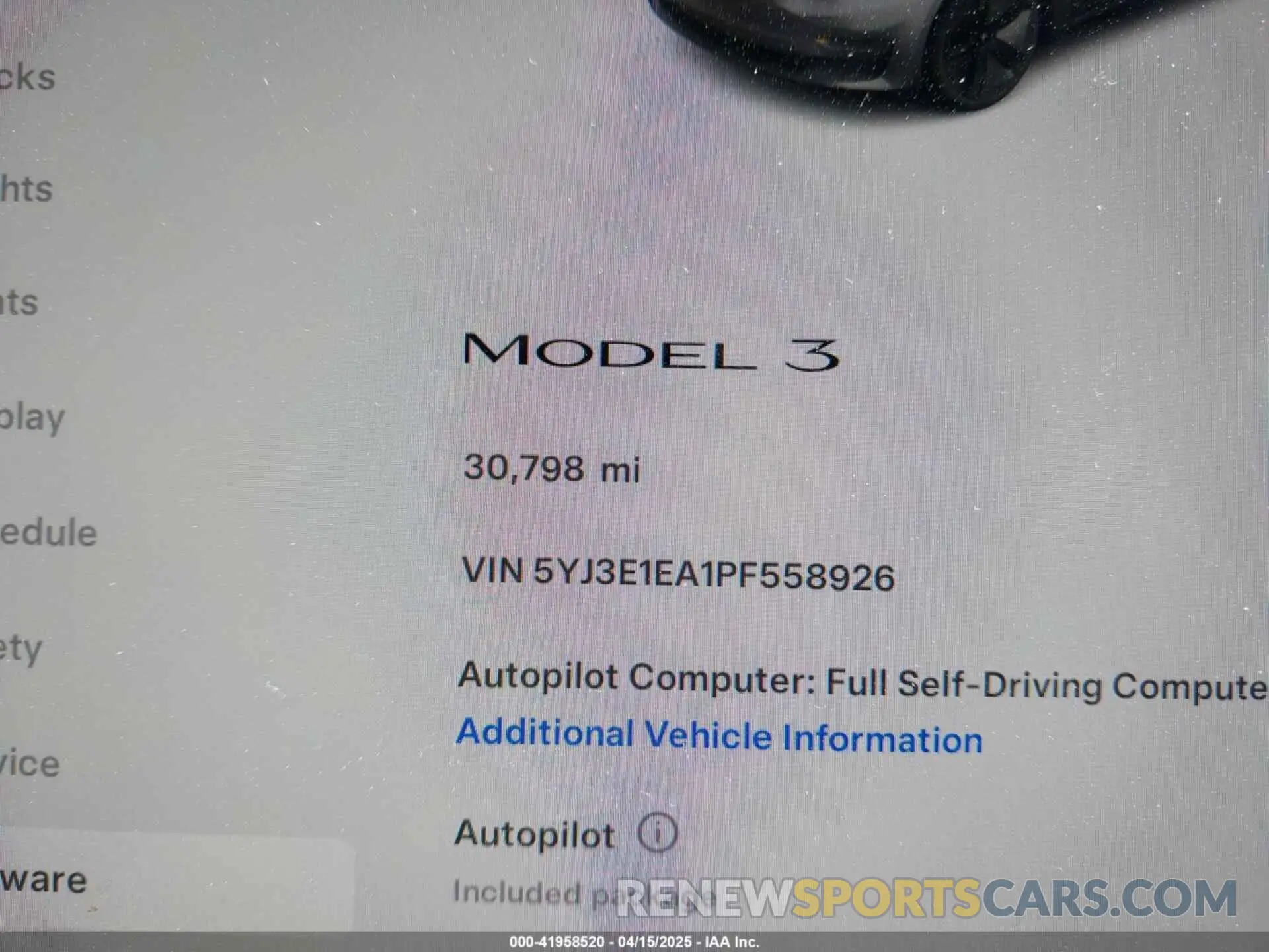 7 Photograph of a damaged car 5YJ3E1EA1PF558926 TESLA MODEL 3 2023