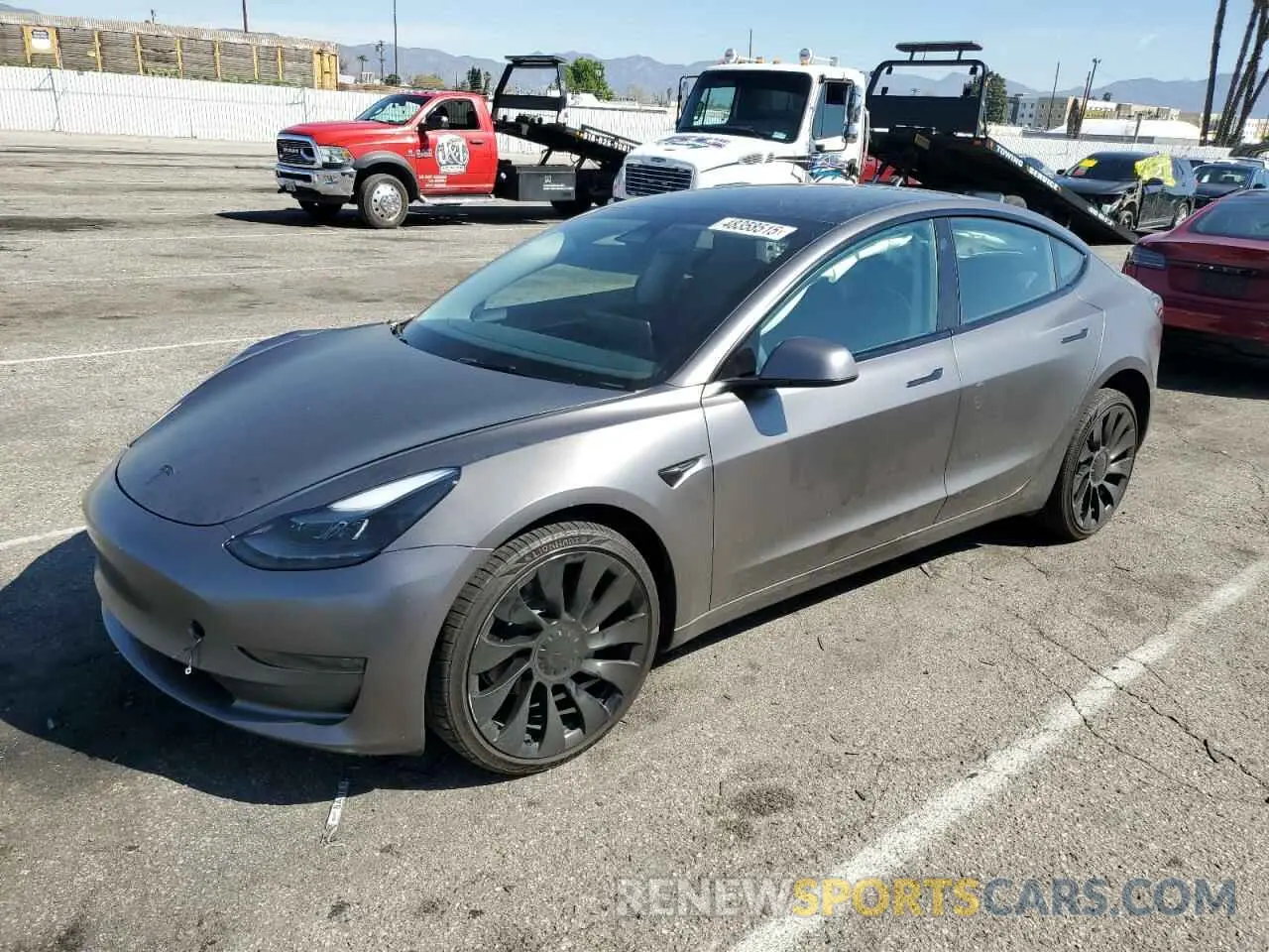 1 Photograph of a damaged car 5YJ3E1EA1PF573006 TESLA MODEL 3 2023