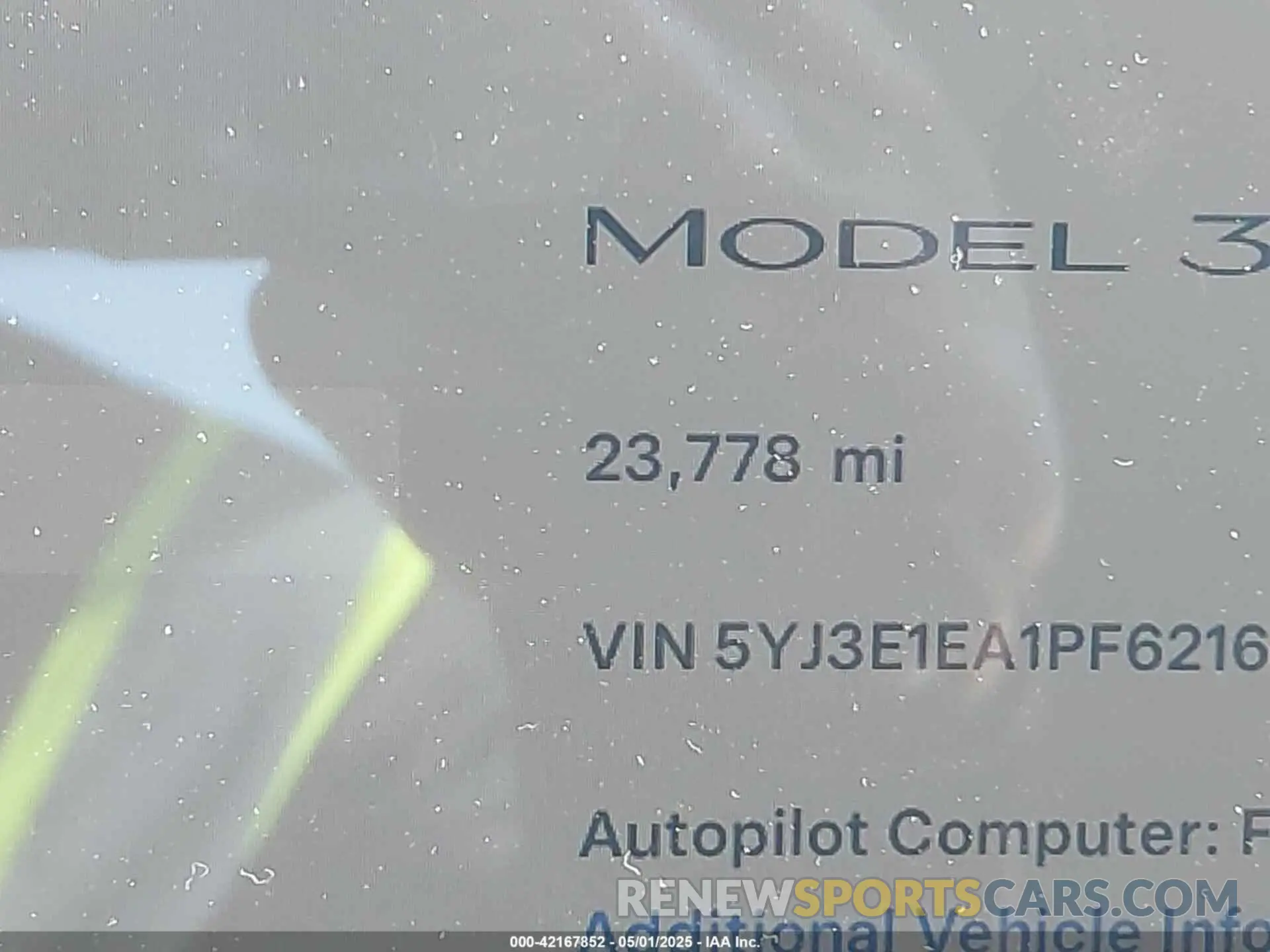15 Photograph of a damaged car 5YJ3E1EA1PF621698 TESLA MODEL 3 2023