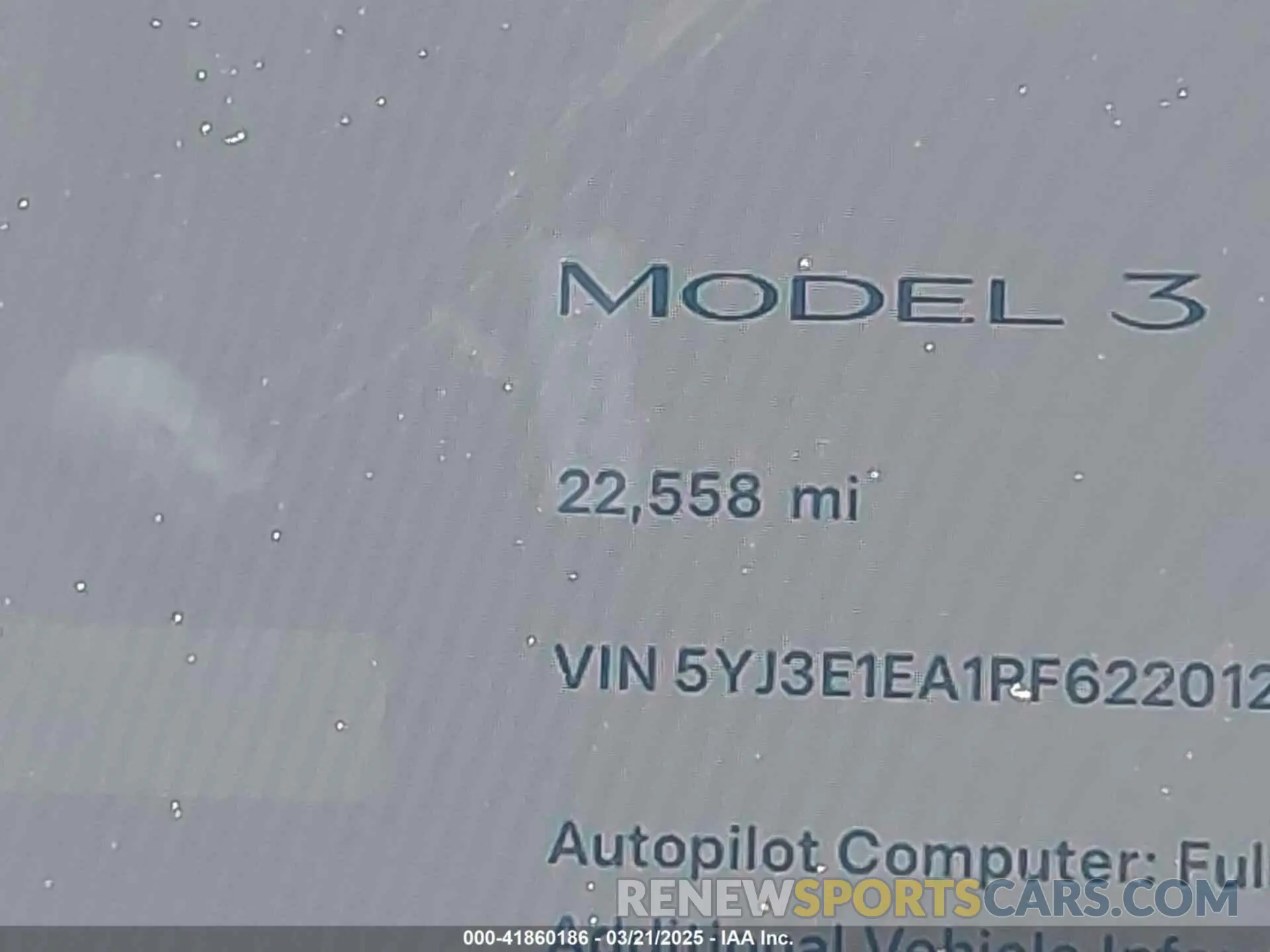 15 Photograph of a damaged car 5YJ3E1EA1PF622012 TESLA MODEL 3 2023