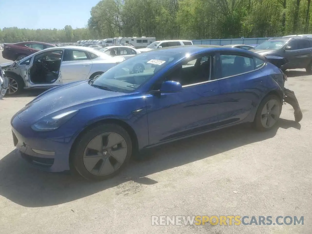 1 Photograph of a damaged car 5YJ3E1EA1PF646455 TESLA MODEL 3 2023