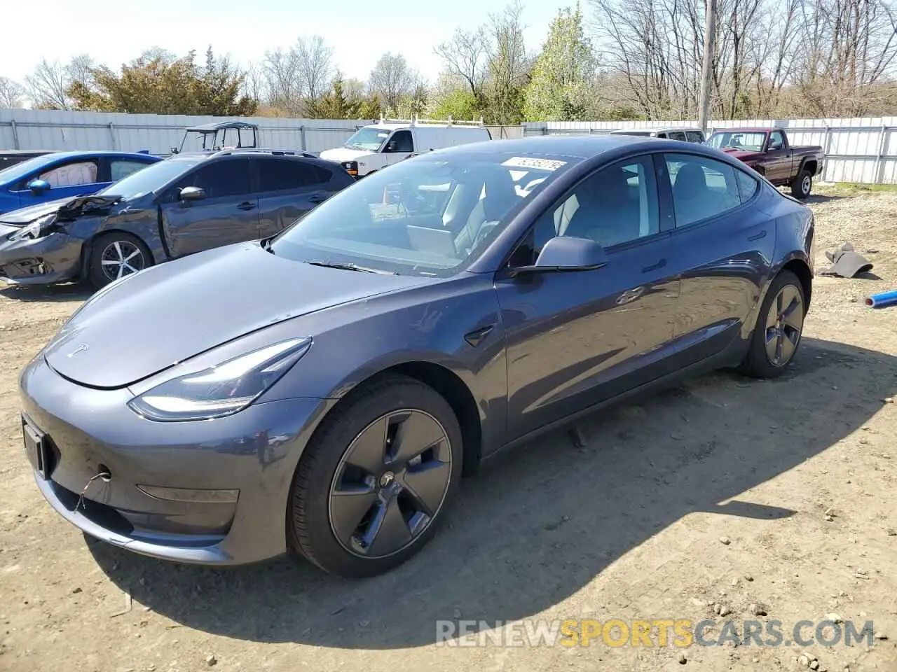 1 Photograph of a damaged car 5YJ3E1EA1PF666253 TESLA MODEL 3 2023