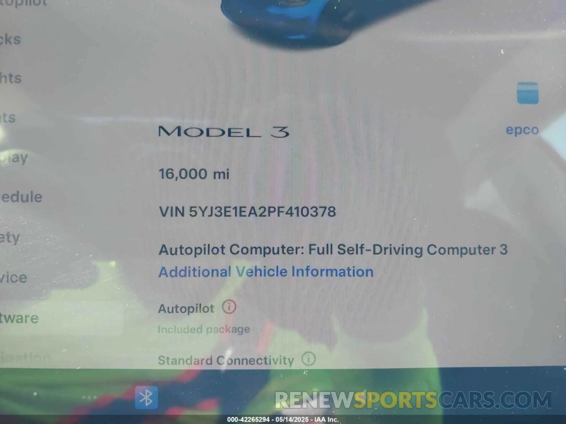 15 Photograph of a damaged car 5YJ3E1EA2PF410378 TESLA MODEL 3 2023