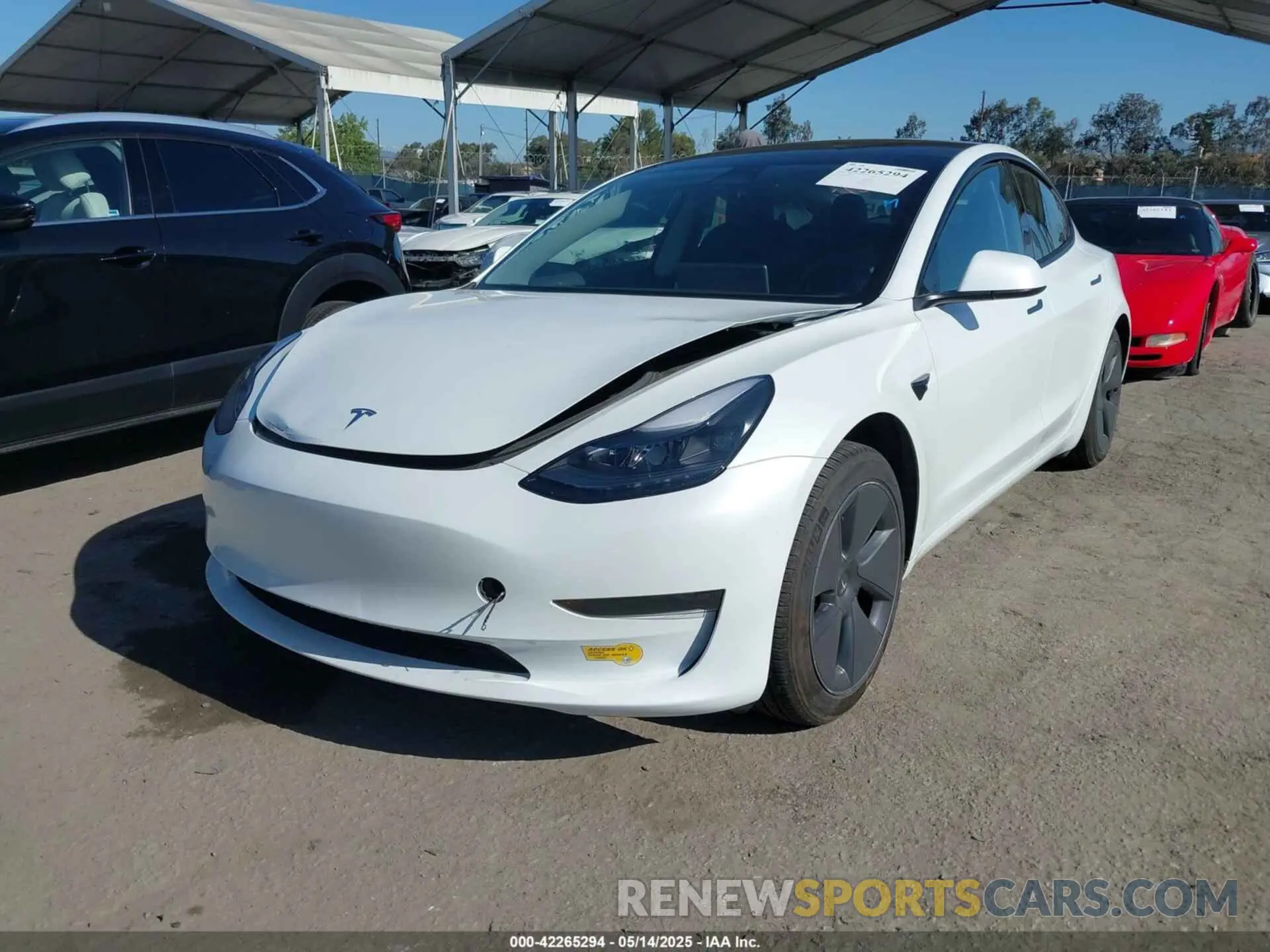 2 Photograph of a damaged car 5YJ3E1EA2PF410378 TESLA MODEL 3 2023