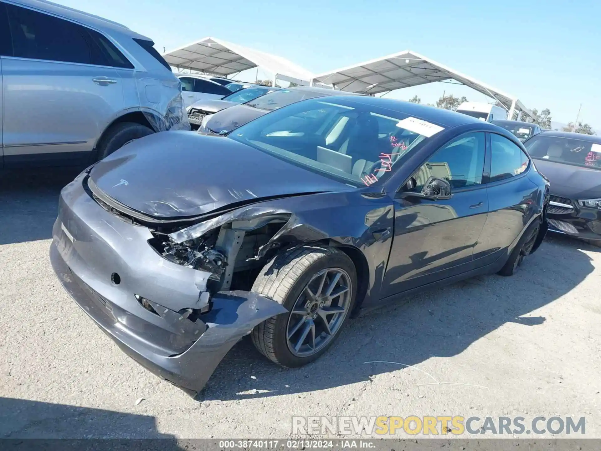 2 Photograph of a damaged car 5YJ3E1EA2PF412552 TESLA MODEL 3 2023