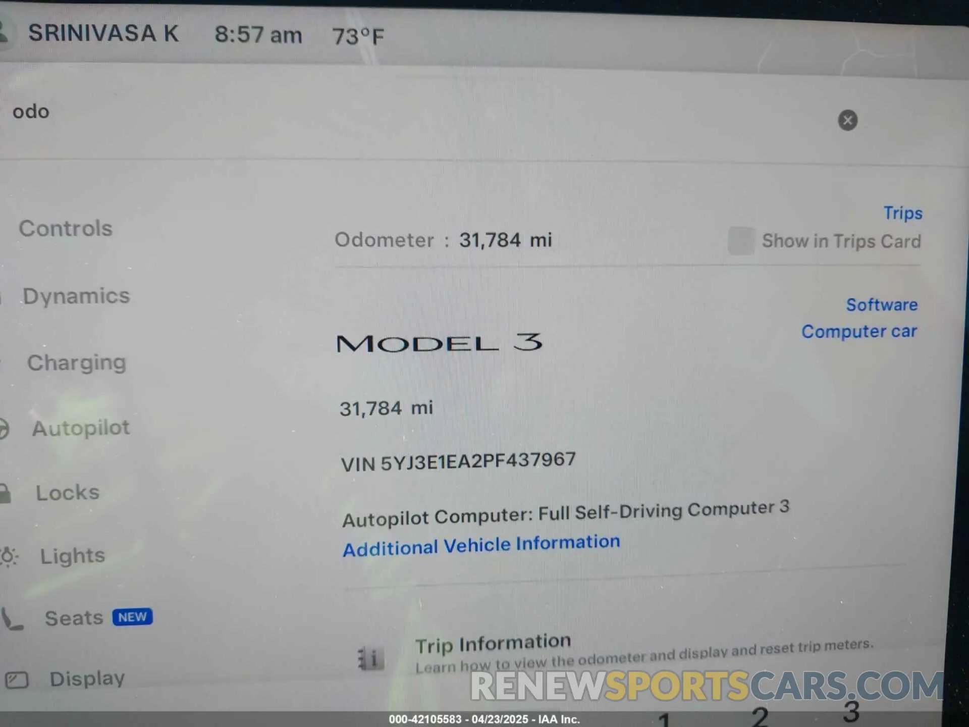 7 Photograph of a damaged car 5YJ3E1EA2PF437967 TESLA MODEL 3 2023