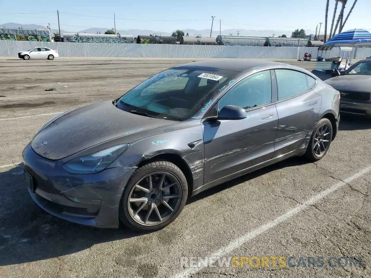 1 Photograph of a damaged car 5YJ3E1EA2PF448029 TESLA MODEL 3 2023