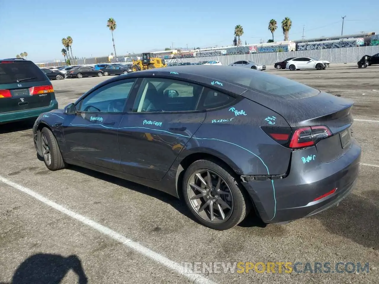 2 Photograph of a damaged car 5YJ3E1EA2PF448029 TESLA MODEL 3 2023
