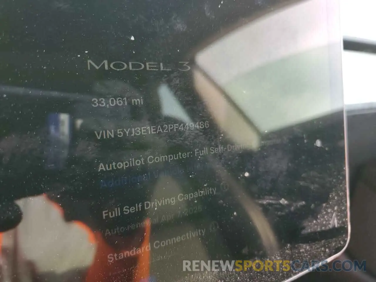 9 Photograph of a damaged car 5YJ3E1EA2PF449486 TESLA MODEL 3 2023