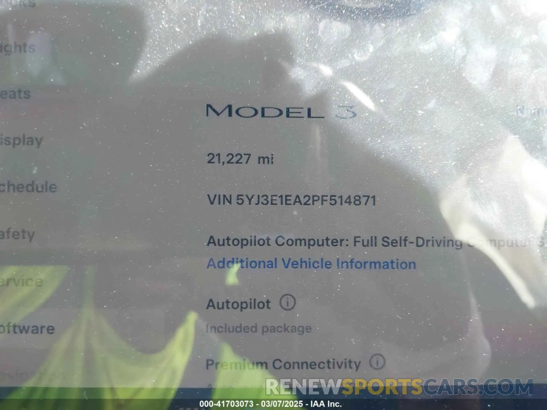 7 Photograph of a damaged car 5YJ3E1EA2PF514871 TESLA MODEL 3 2023