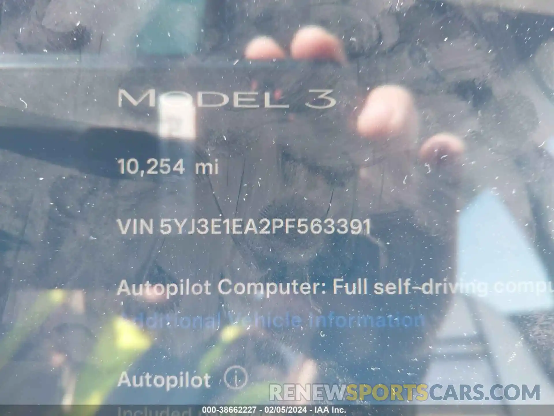 9 Photograph of a damaged car 5YJ3E1EA2PF563391 TESLA MODEL 3 2023